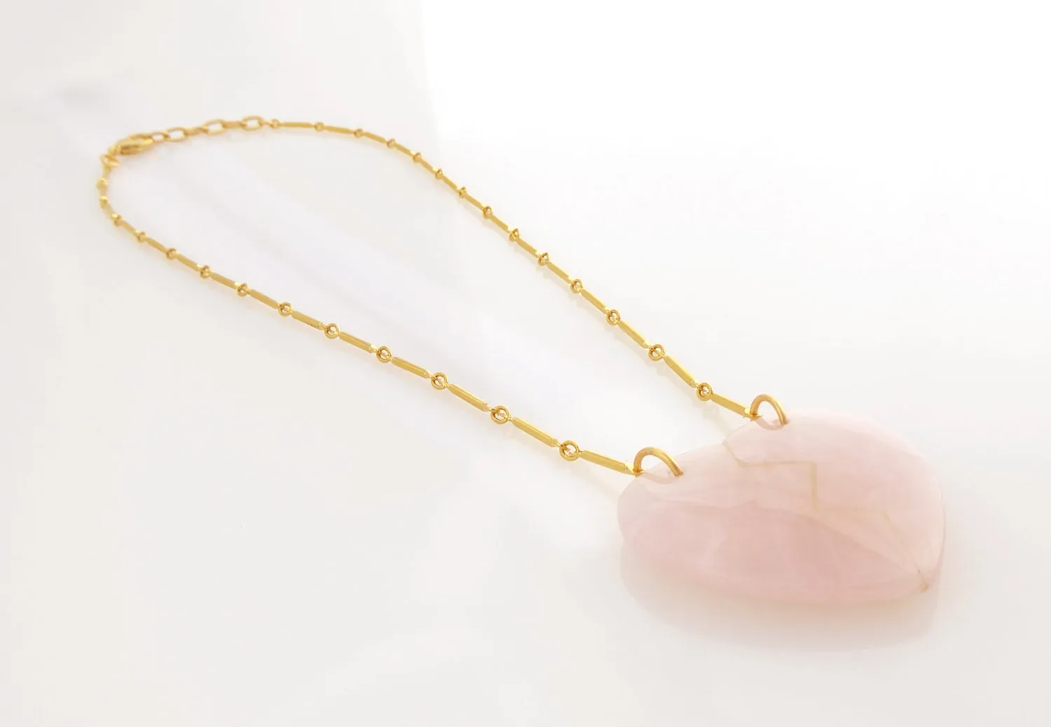 Rose quartz heartbreak necklace