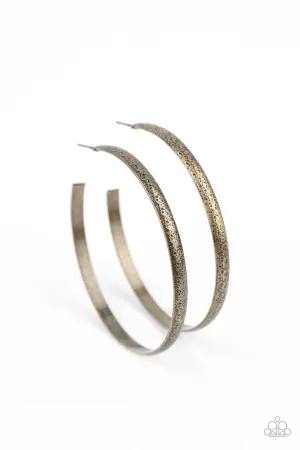 Rustic Radius Brass Paparazzi Earrings