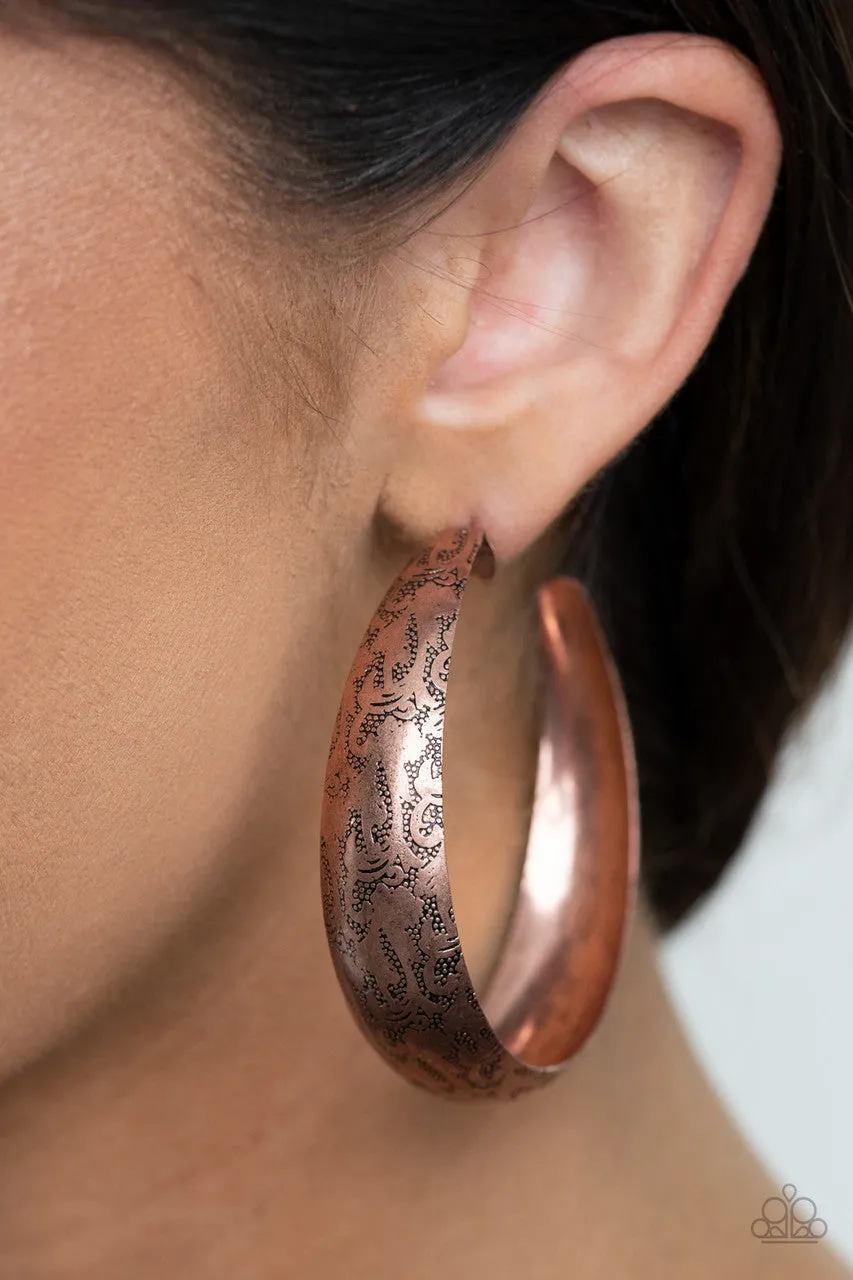 Sahara Sandstorm Copper Paparazzi Earrings