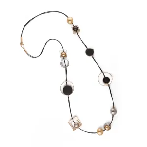 Sandra - Long multicolor geometric shapes necklace