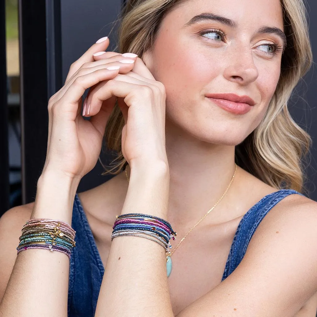 Scout Curated Wears Tonal Chromacolor Miyuki Bracelet Trio - Blush/Gold