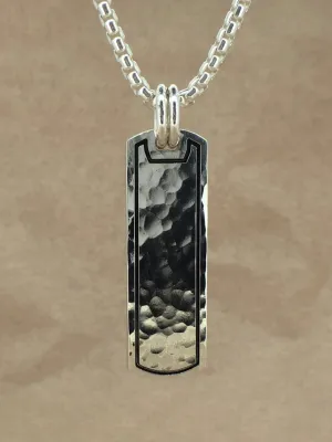 Set Your Bar Sterling Silver Hammered with Border