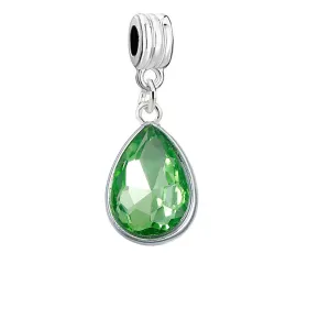 Sexy Sparkles August Birthstone European Dangling Spacer Charm Beads for Bracelets