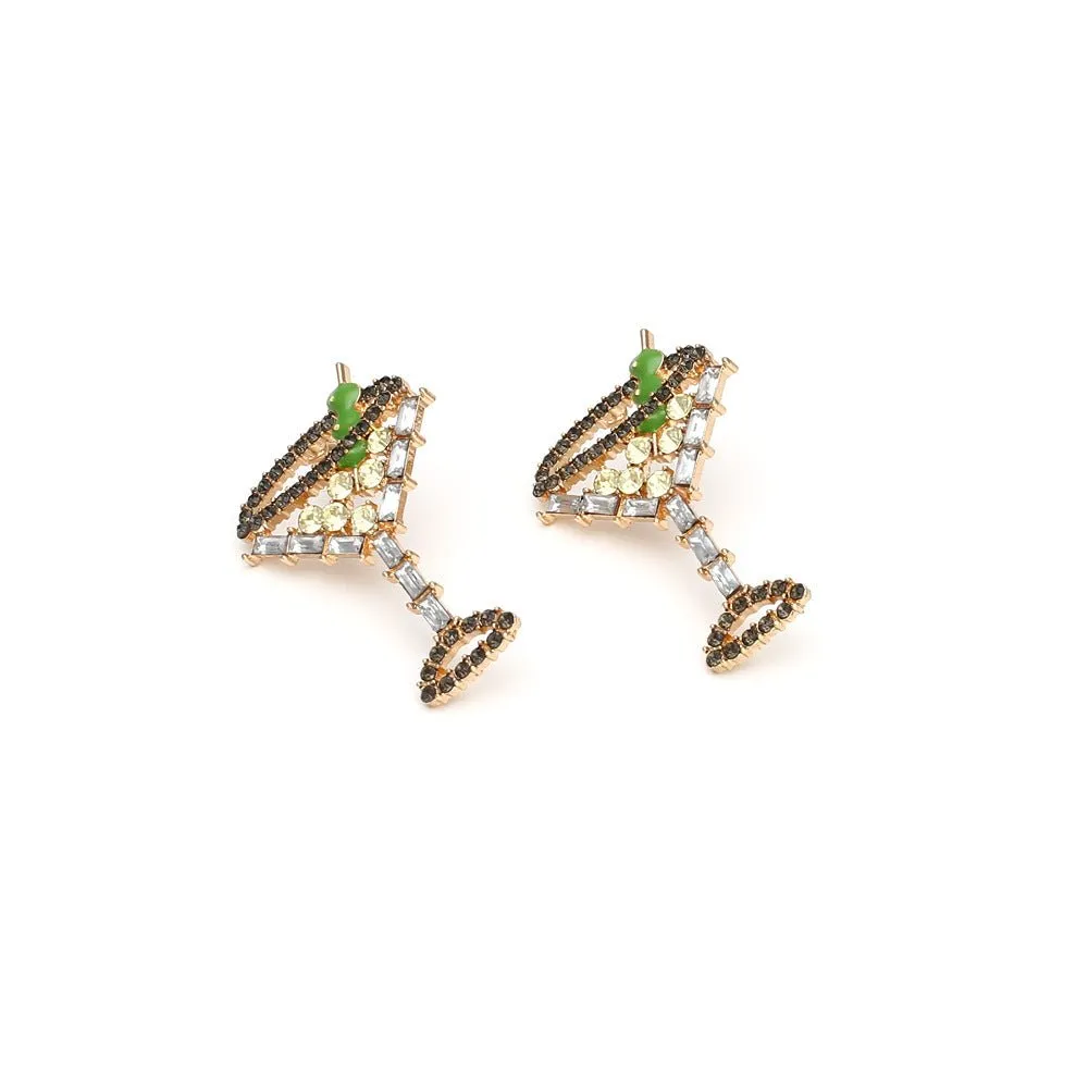 Shaken Not Stirred Cocktail Glass Earrings