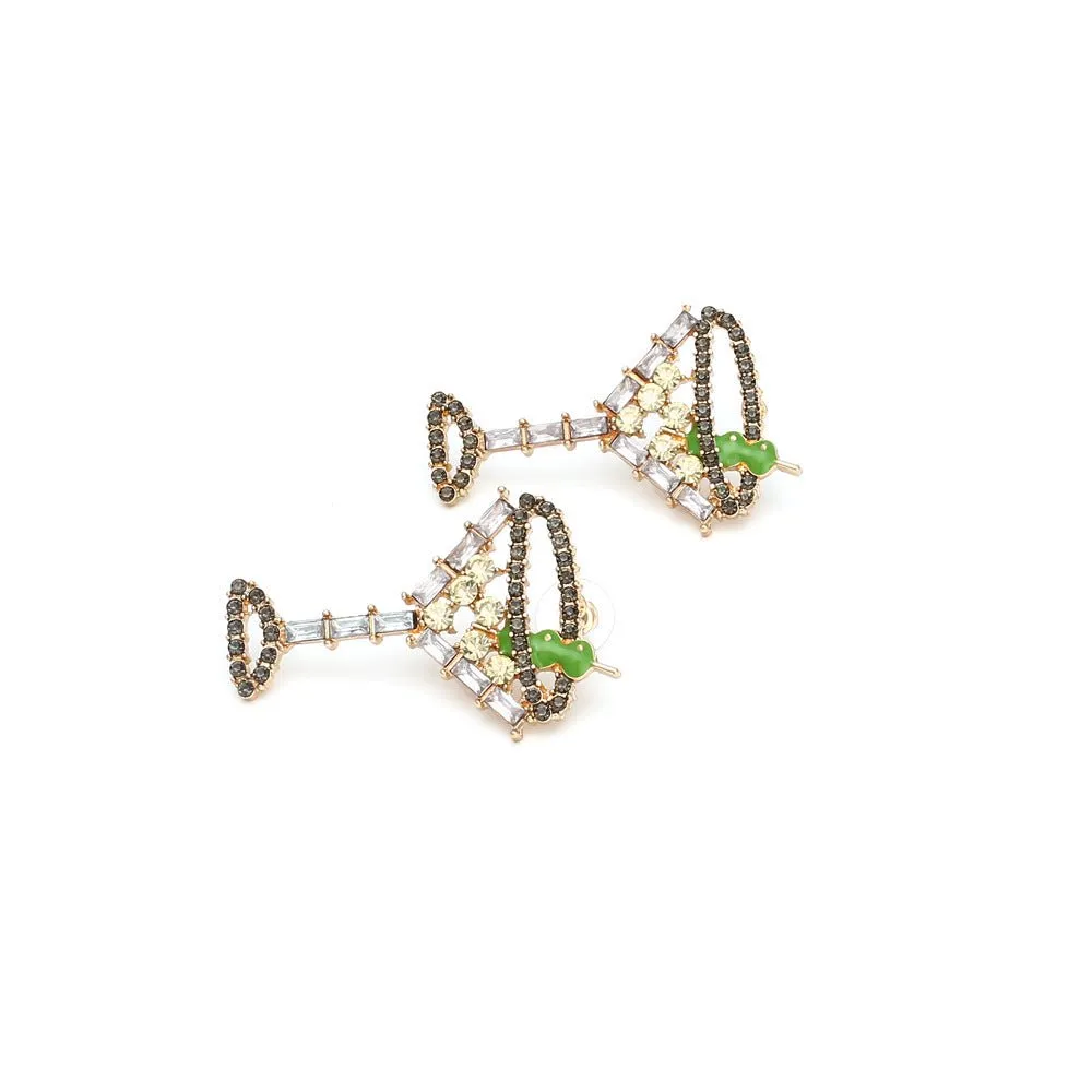 Shaken Not Stirred Cocktail Glass Earrings