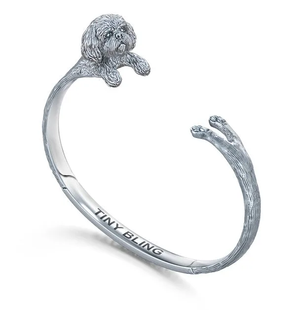 Shih Tzu Breed Jewelry Cuddle Cuff Bracelet