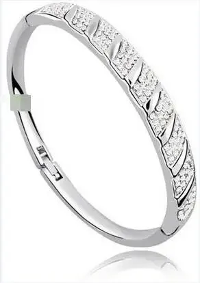 shine rhinestone Circle Cuff bracelet Bangl crystal fashion jewelry charm girl accessories brithday lover gift party quality wed