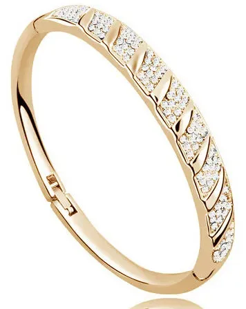 shine rhinestone Circle Cuff bracelet Bangl crystal fashion jewelry charm girl accessories brithday lover gift party quality wed
