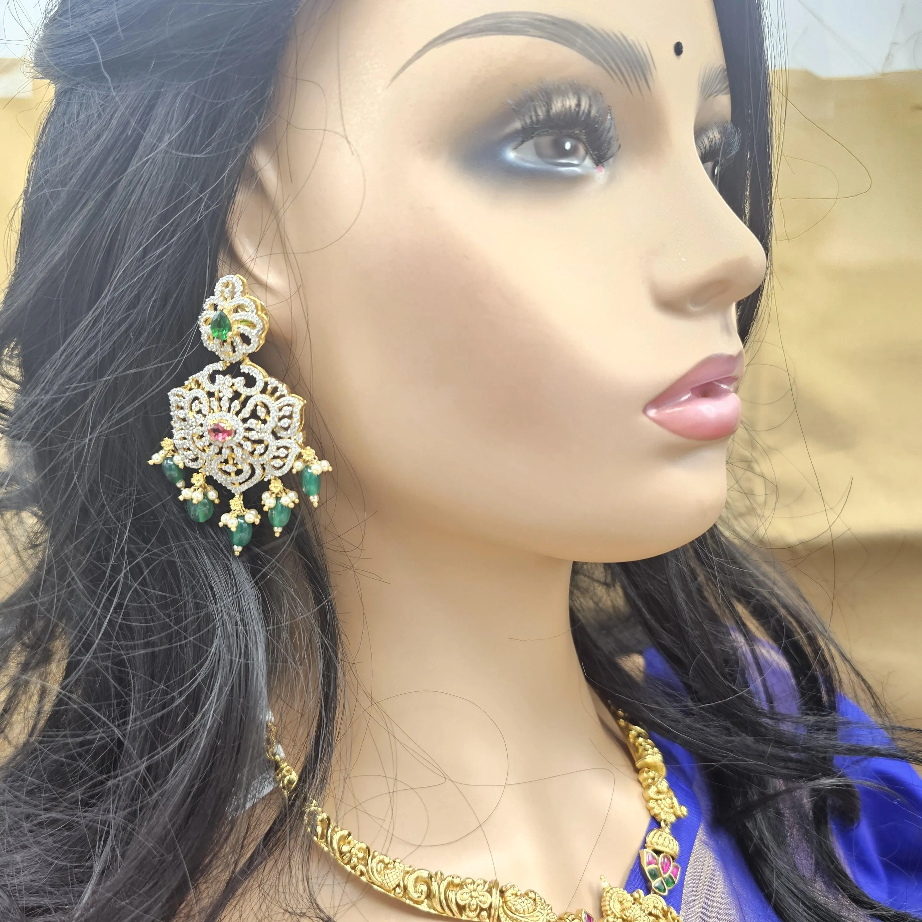 Silver Diamond earrings