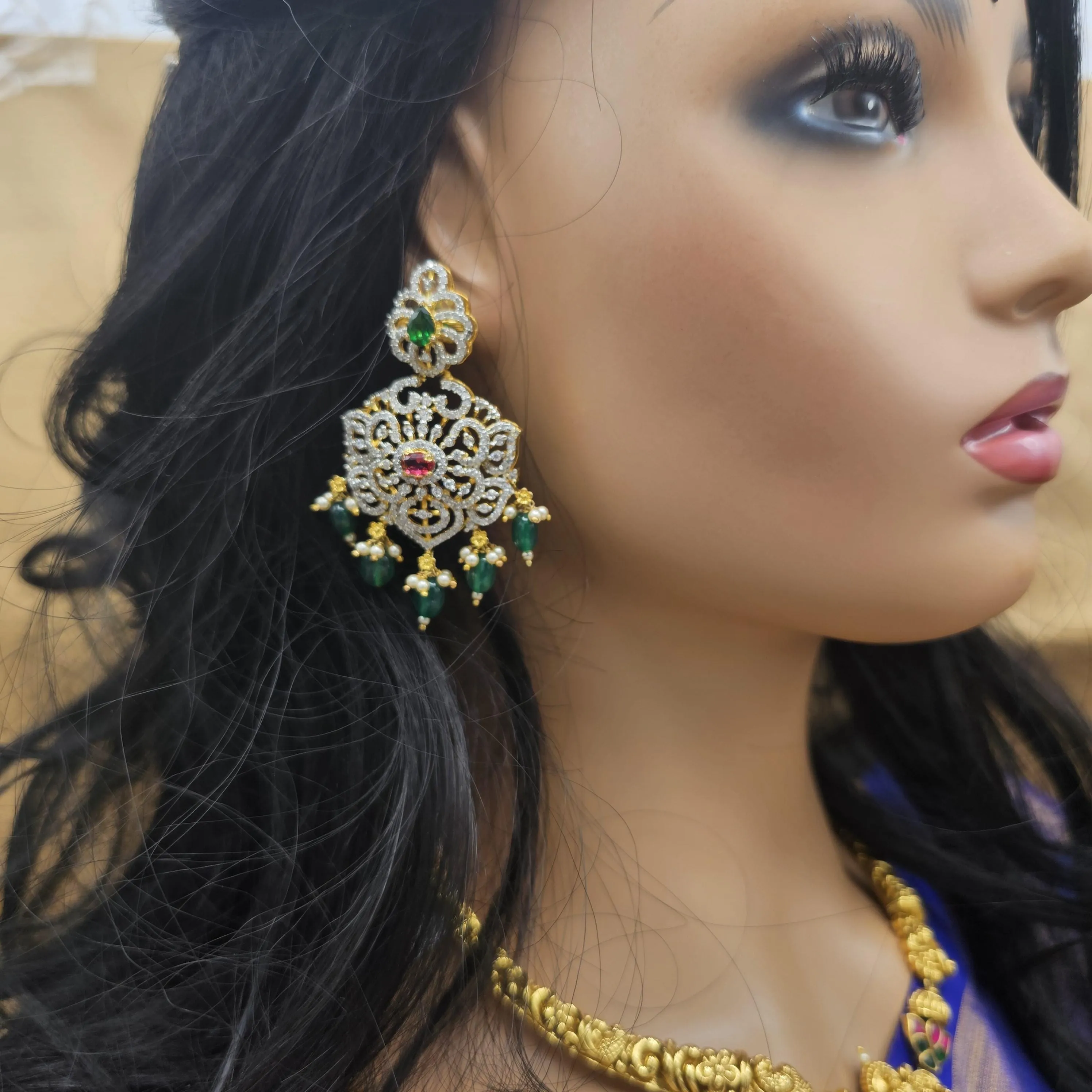 Silver Diamond earrings