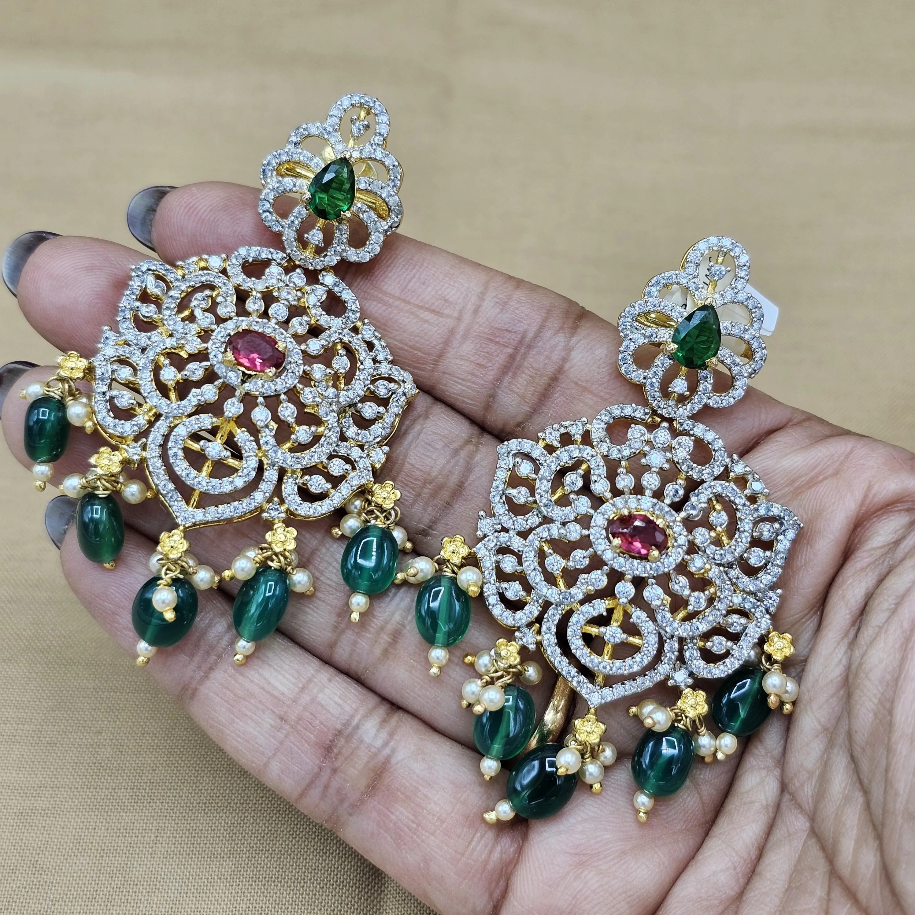 Silver Diamond earrings