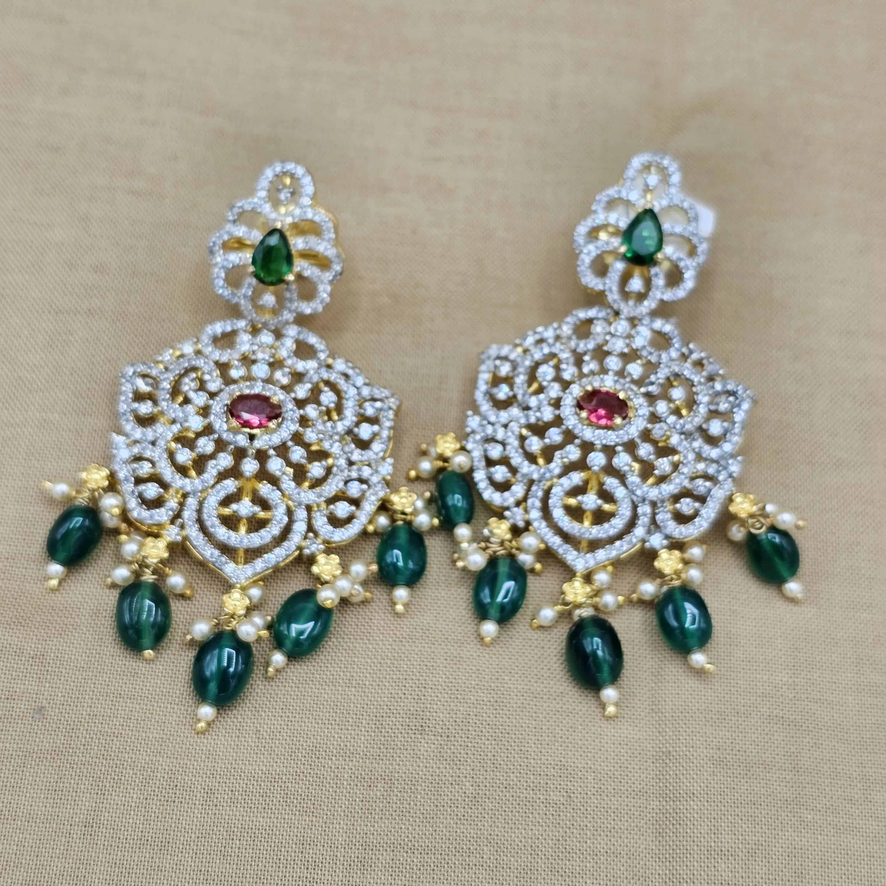 Silver Diamond earrings
