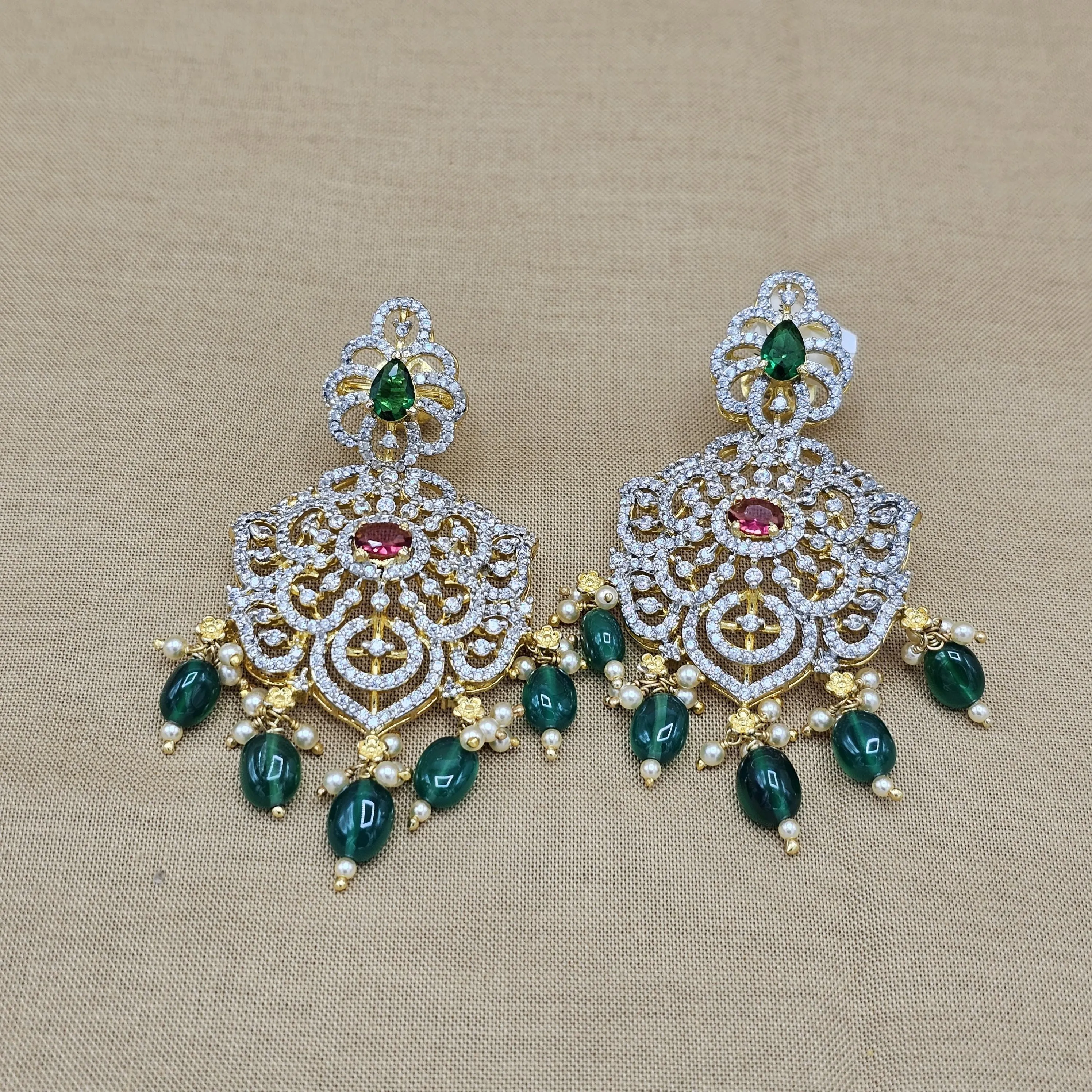 Silver Diamond earrings
