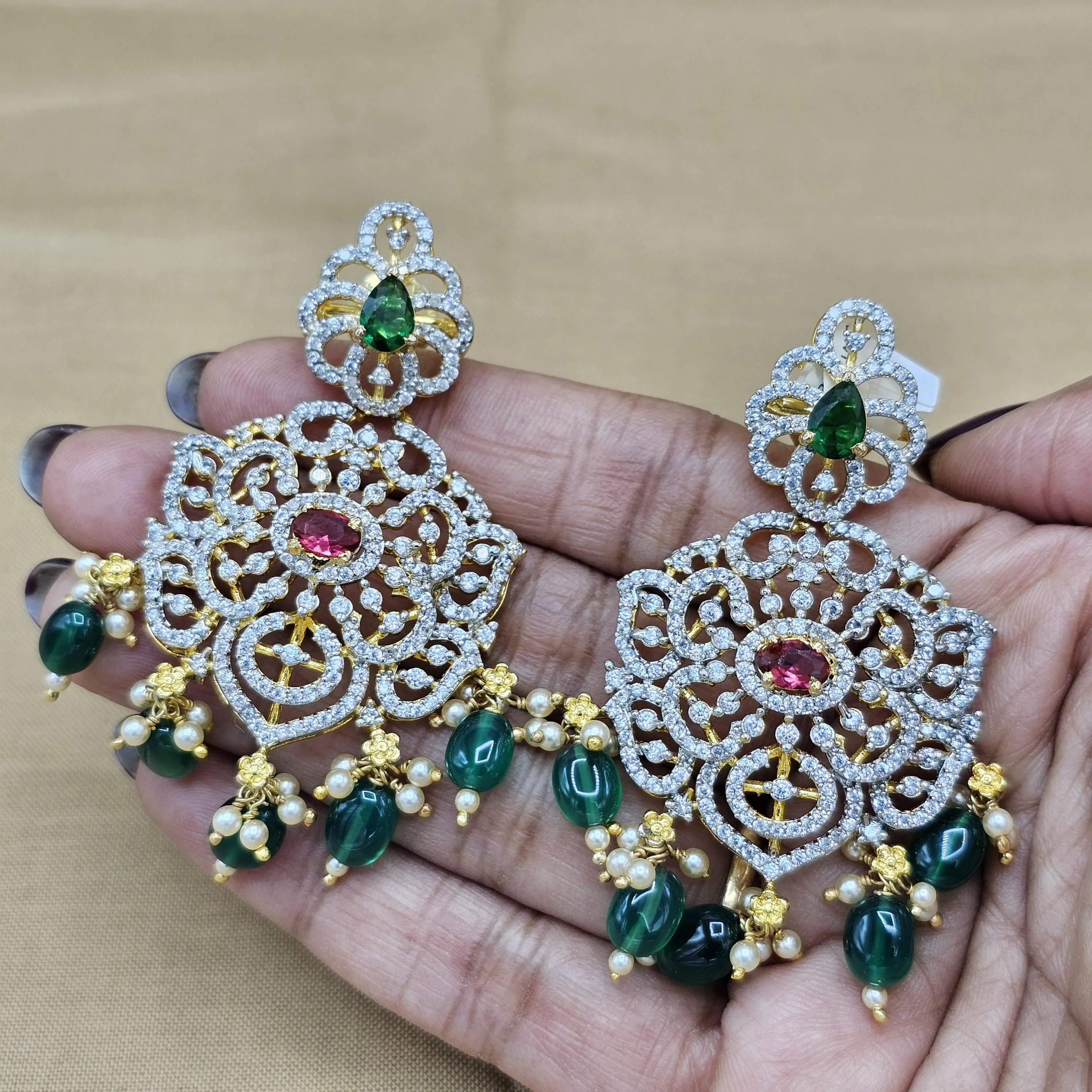 Silver Diamond earrings
