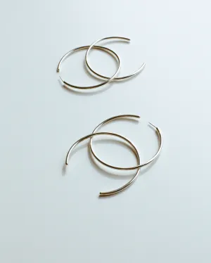Silver Half Hoop Earrings