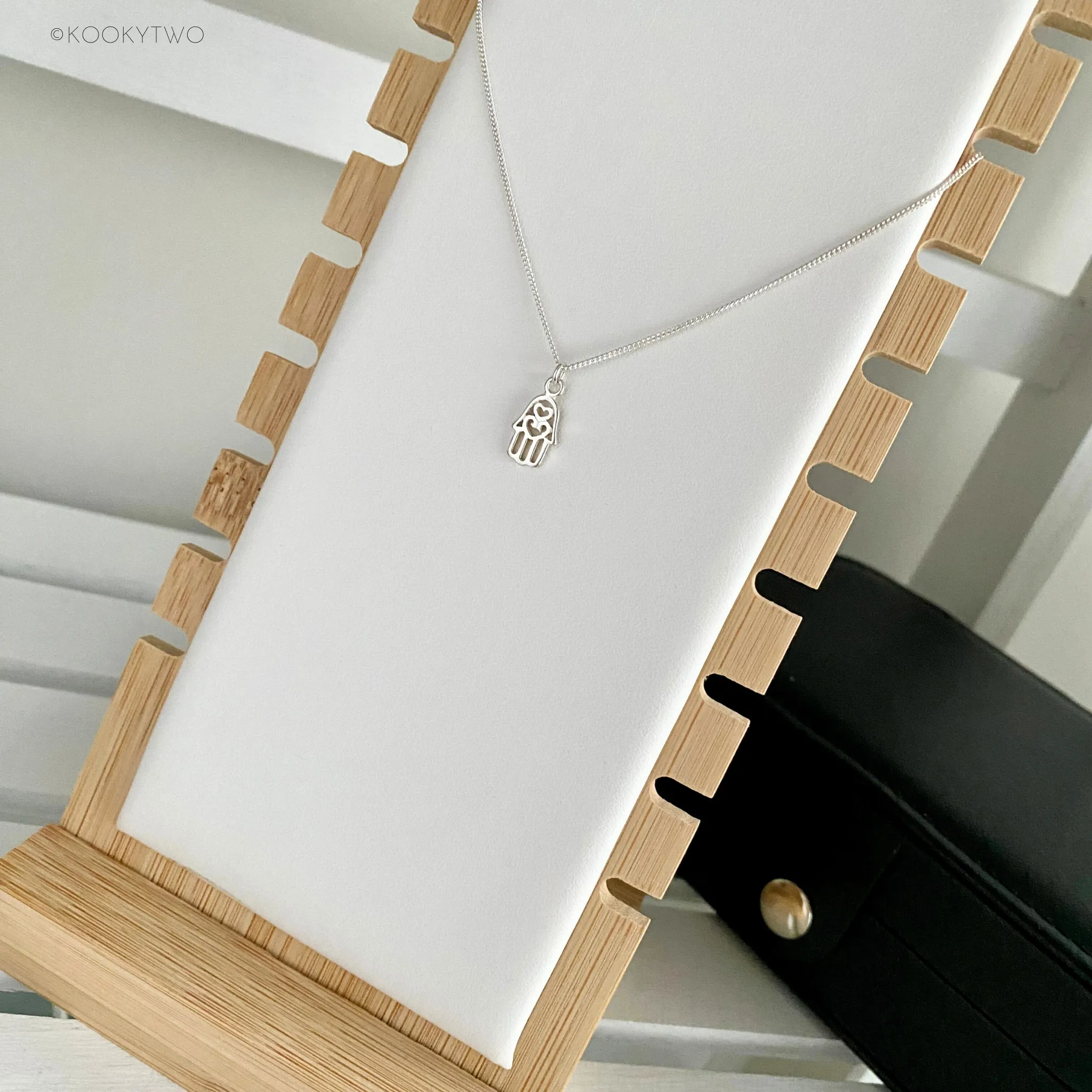 Silver Hamsa Hand Necklace