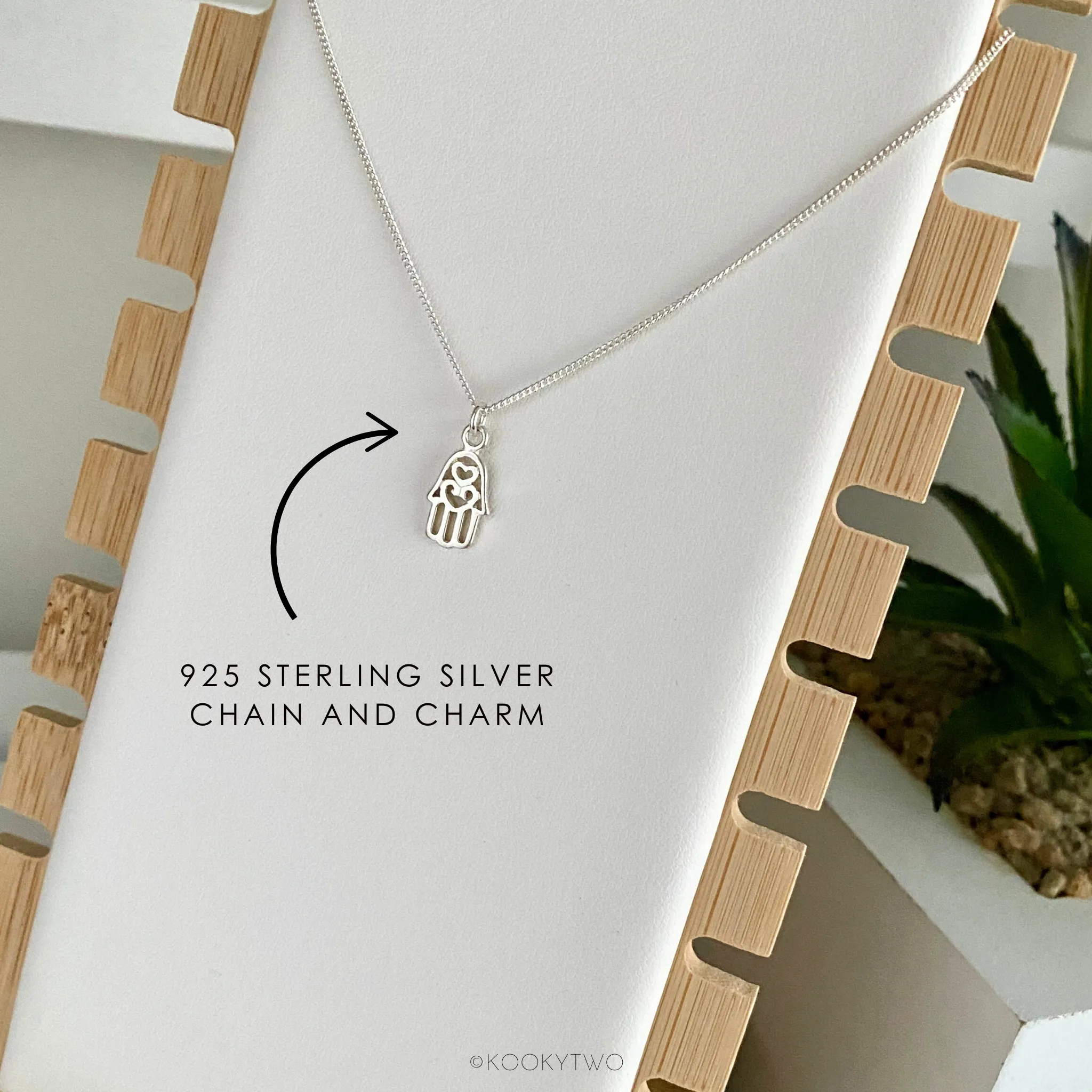 Silver Hamsa Hand Necklace