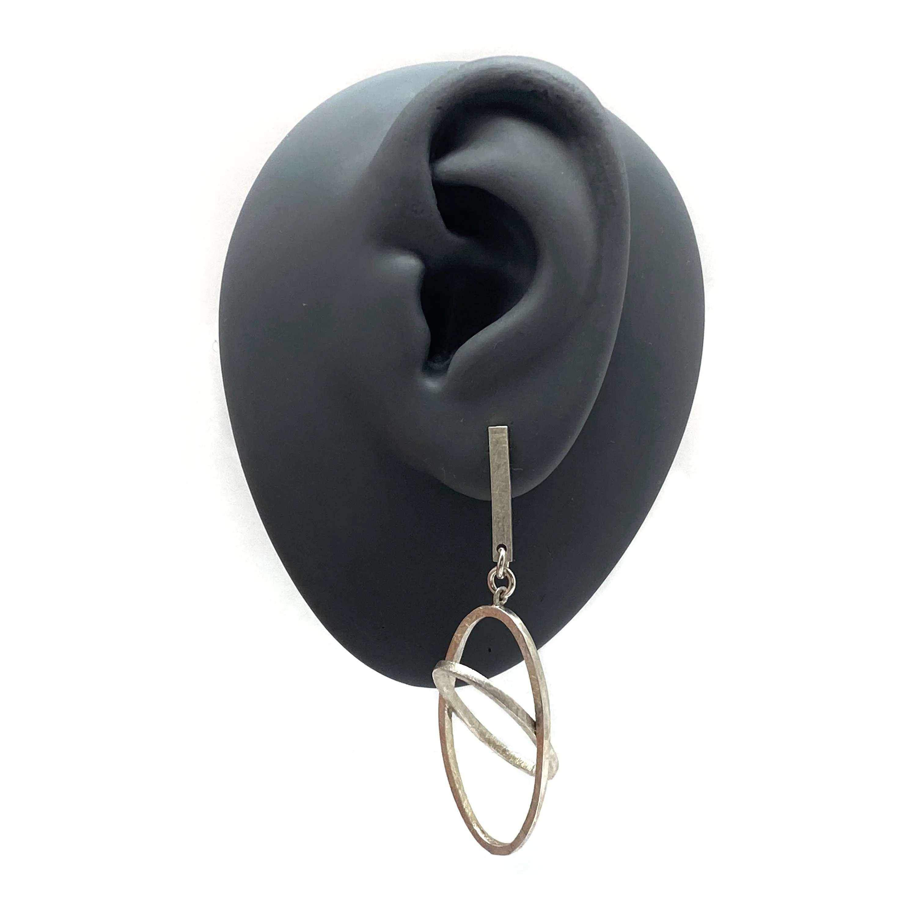 Silver Orbital Dangle Earrings