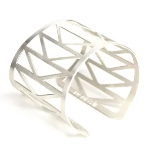 Silver plated Fremont Bridge cuff bracelet