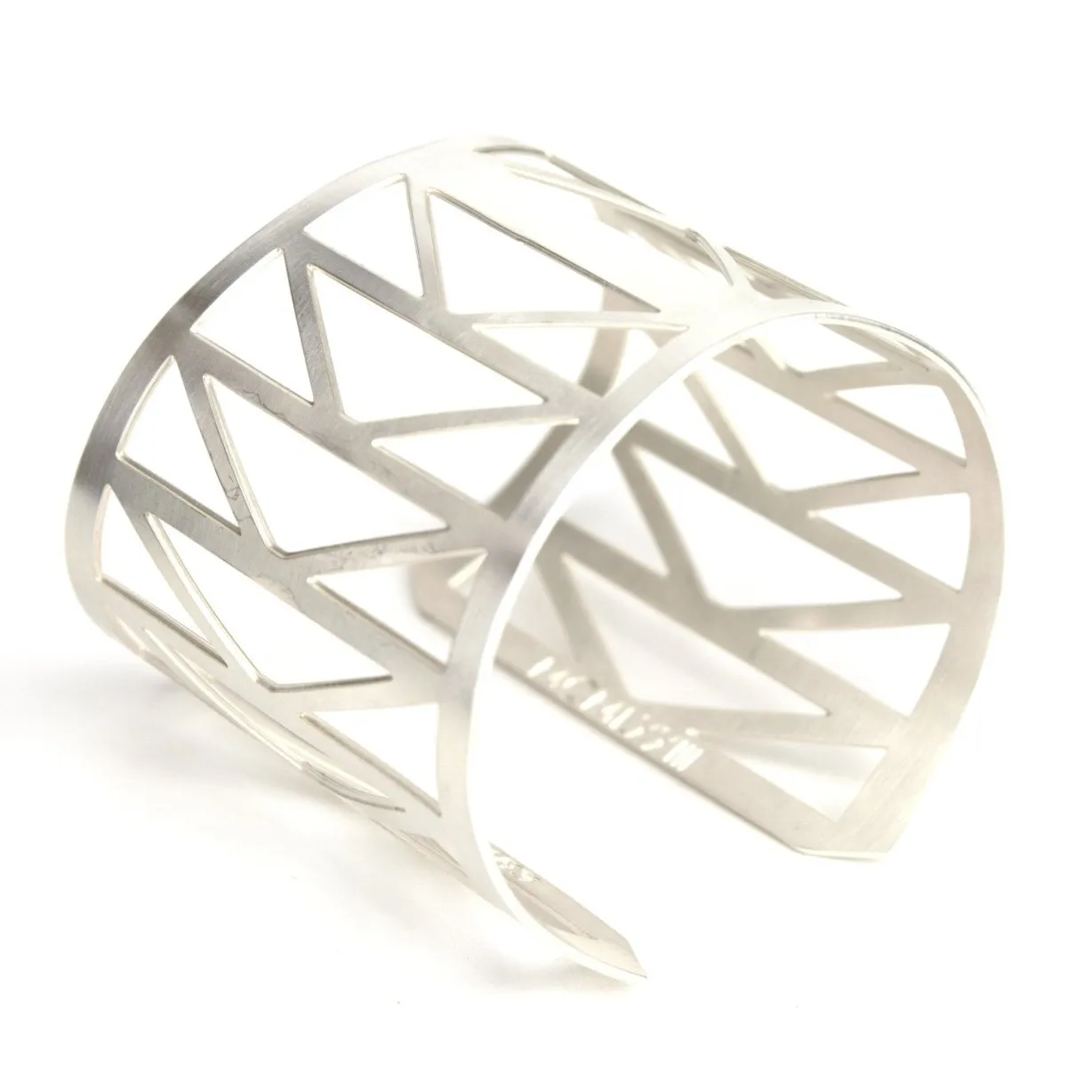 Silver plated Fremont Bridge cuff bracelet