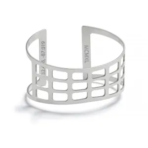 Silver plated Selma Bridge cuff bracelet