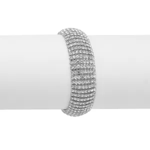 SILVER RHINESTONE CRYSTAL BRACELET #FW1505BCR-S(NG5)