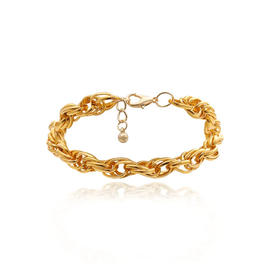 Simple Anklet Bracelets Foot Jewelry Gold Color Cuban Chain Chunky Anklet For Women Girls