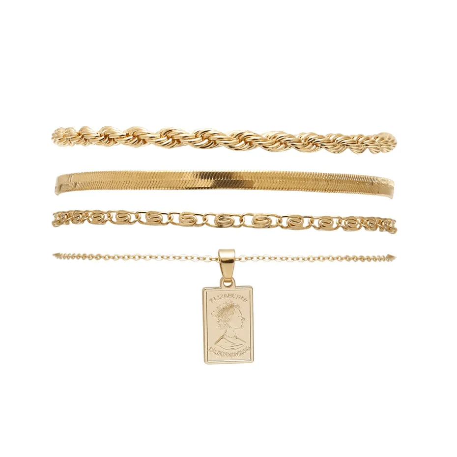 Simple Anklet Bracelets Foot Jewelry Gold Color Cuban Chain Chunky Anklet For Women Girls