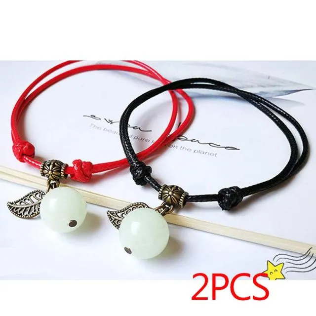 Simple Luminous Bead Anklet Bracelet for Women
