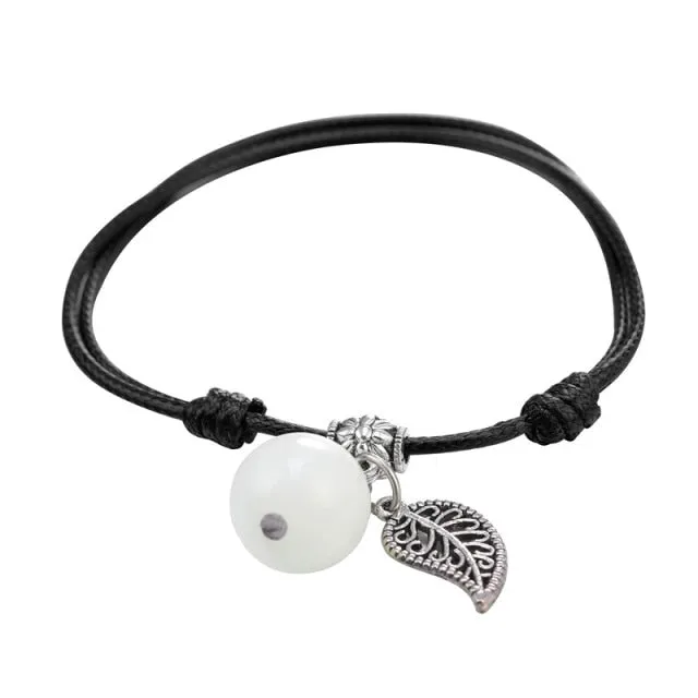 Simple Luminous Bead Anklet Bracelet for Women