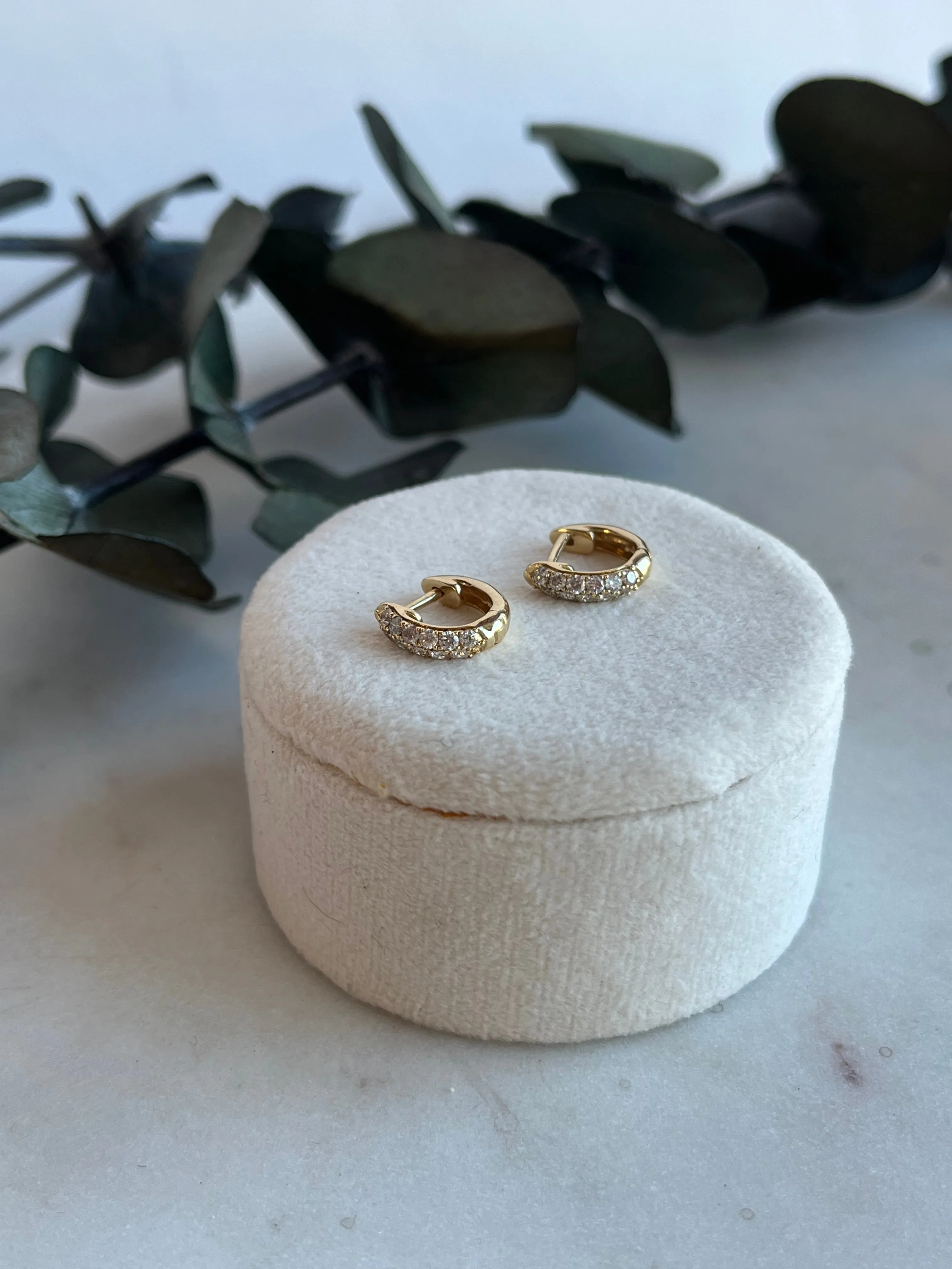 Small Mined Diamond Hoops 0.47 TCW