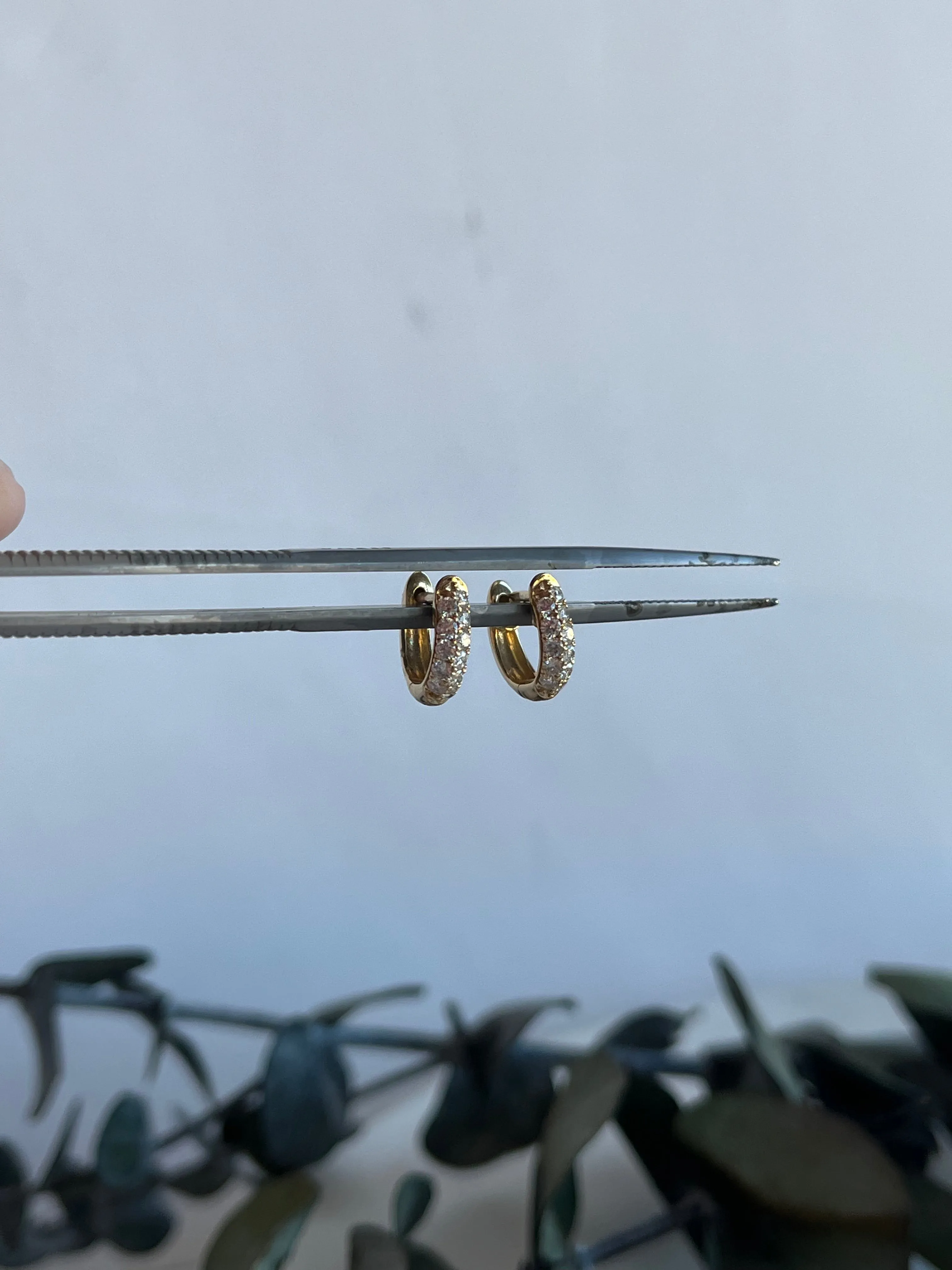 Small Mined Diamond Hoops 0.47 TCW