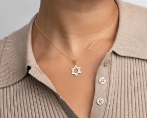 Small Star of David Necklace - 18K Gold Vermeil