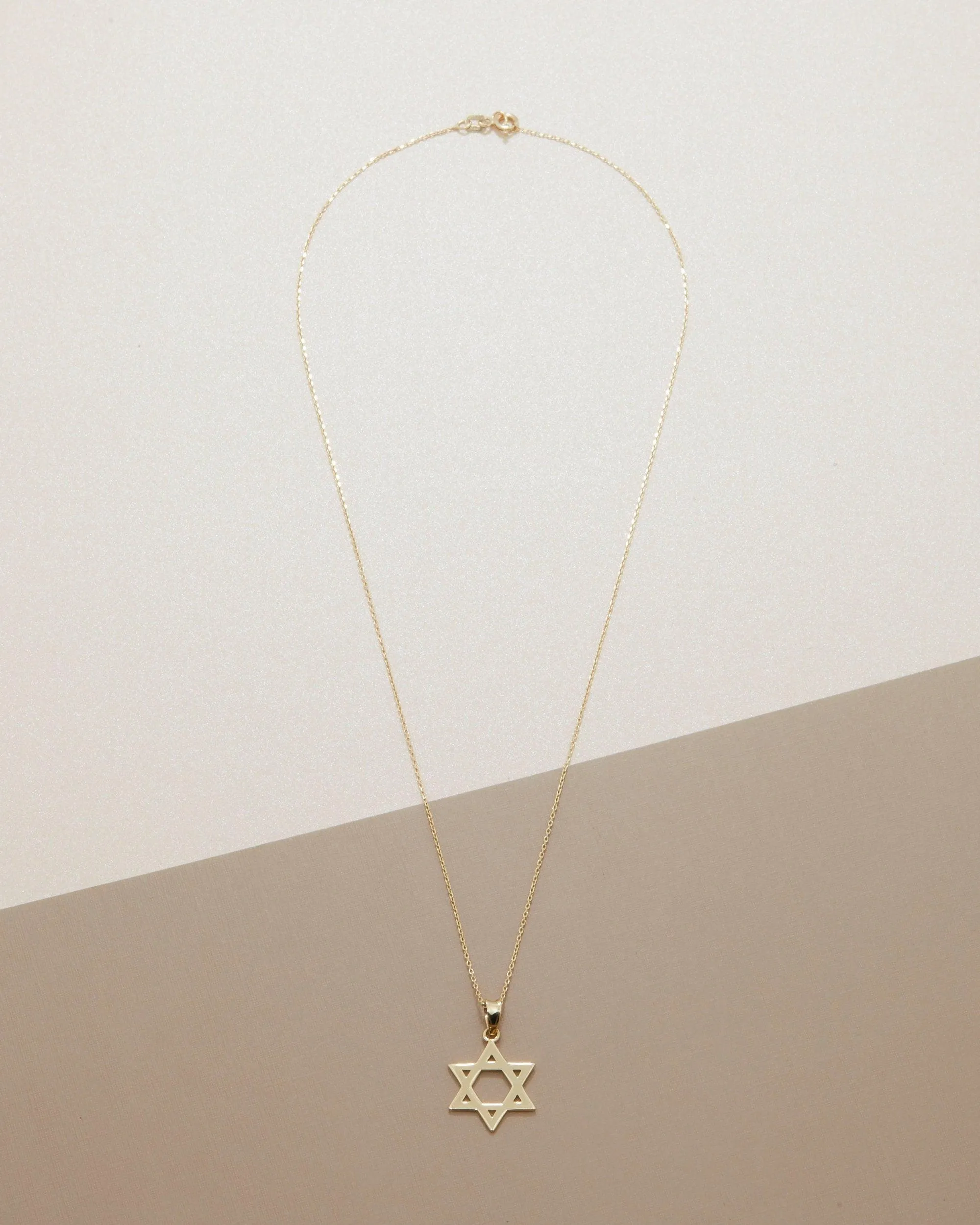 Small Star of David Necklace - 18K Gold Vermeil