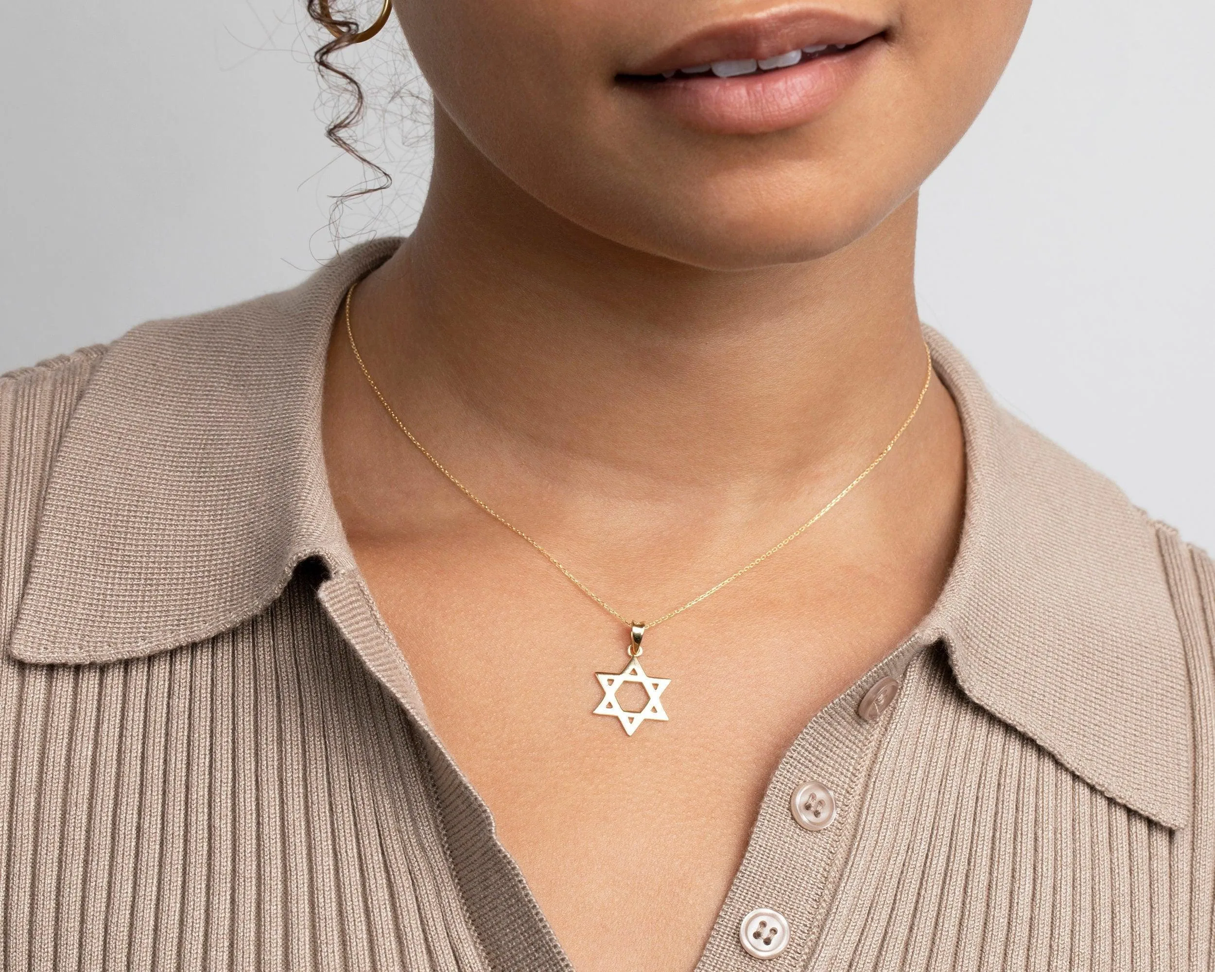 Small Star of David Necklace - 18K Gold Vermeil
