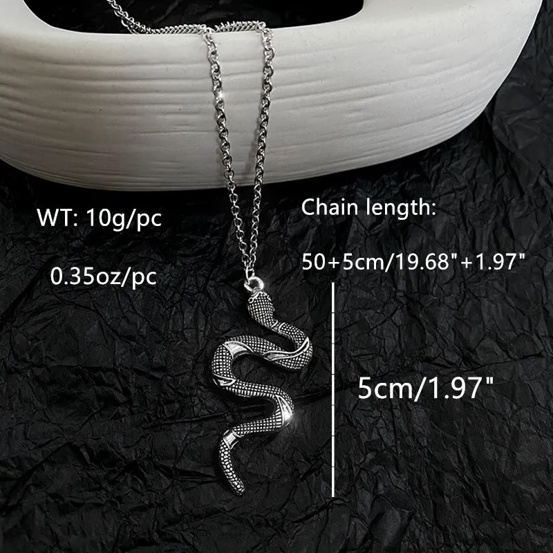 Snake Pendant Necklace Minimalist Style Birthday Gift