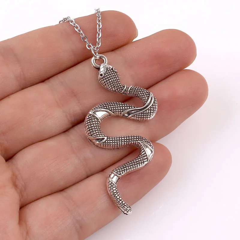 Snake Pendant Necklace Minimalist Style Birthday Gift