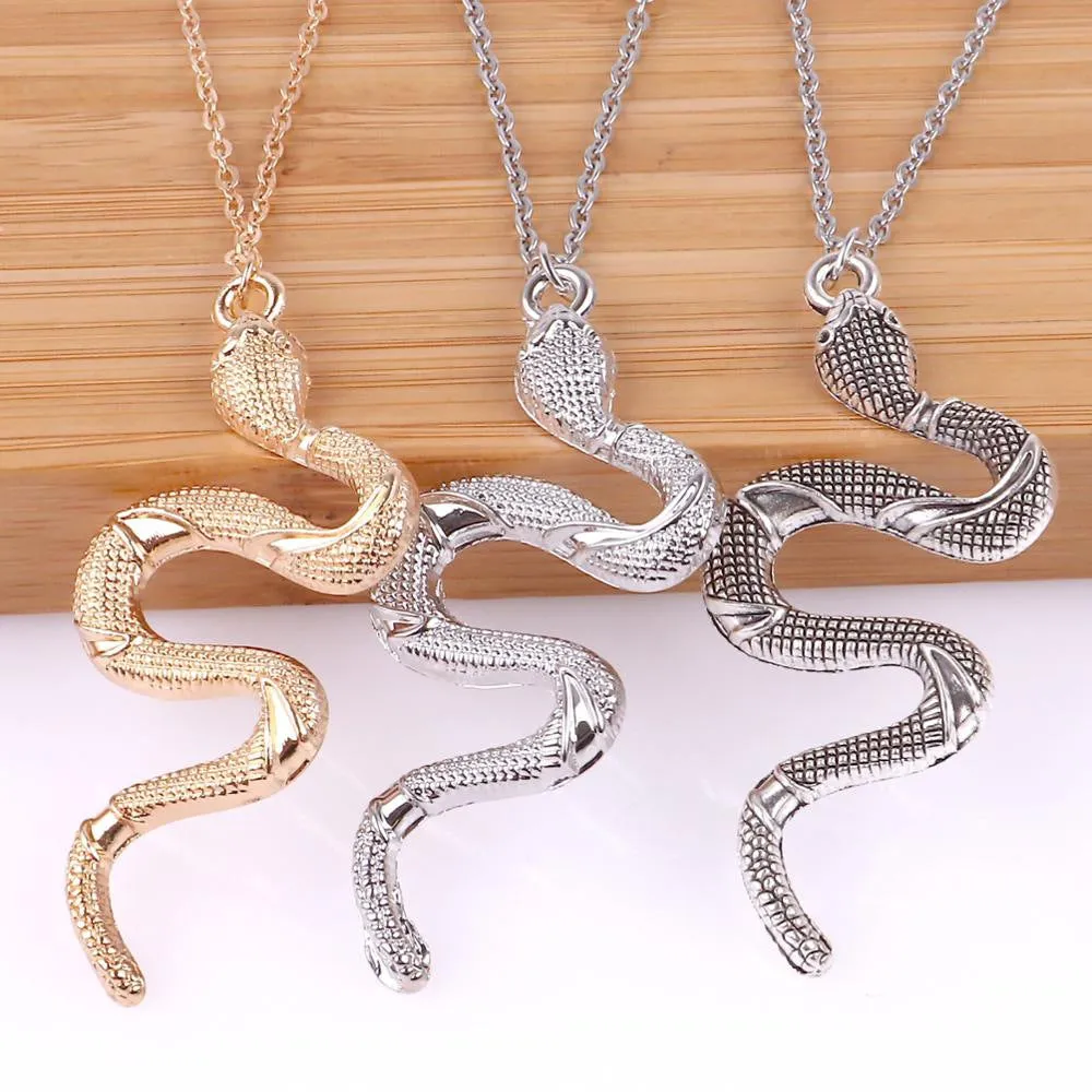 Snake Pendant Necklace Minimalist Style Birthday Gift