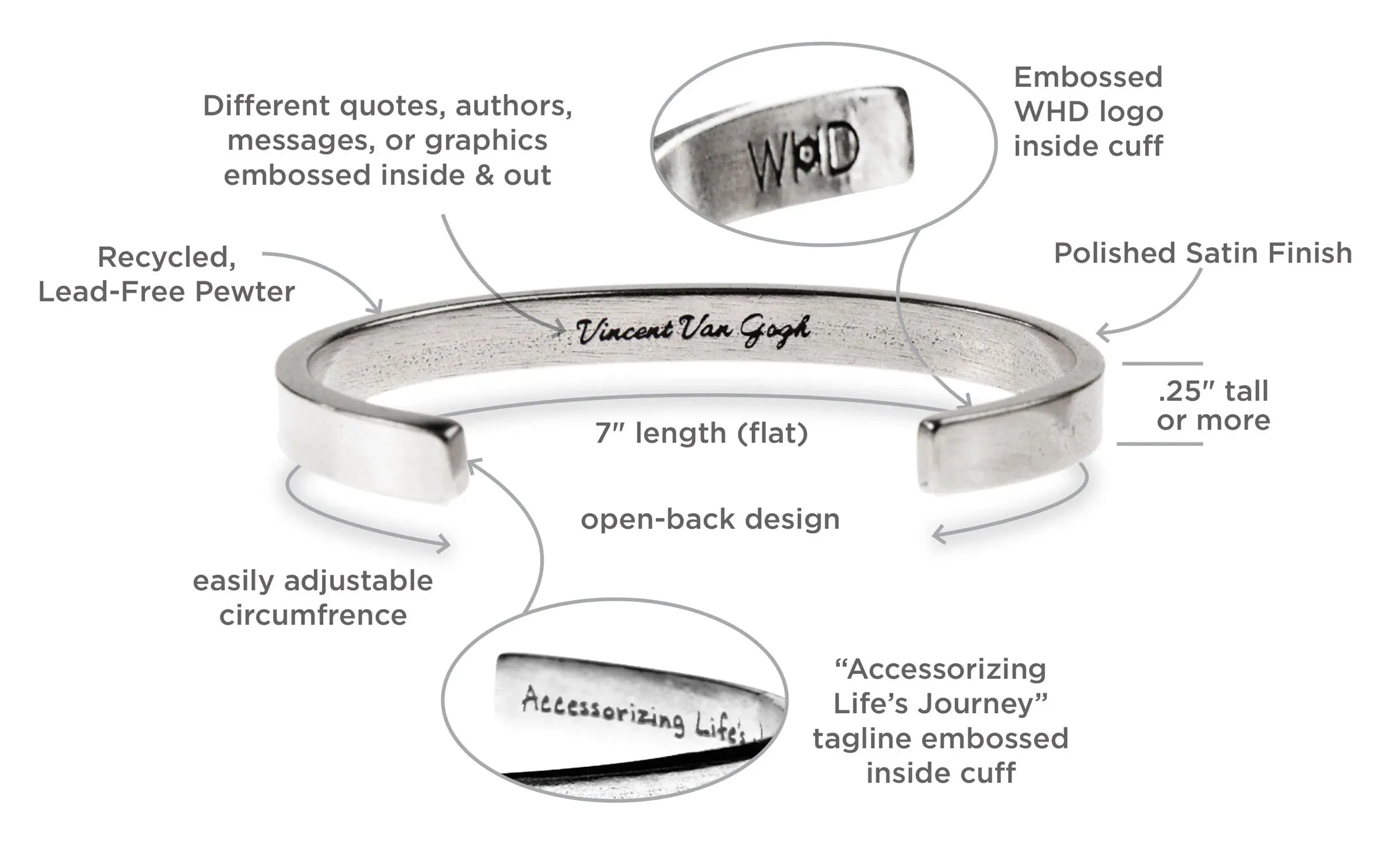Soul Sister Quotable Cuff Bracelet
