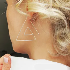 Spiral Triangle Earrings