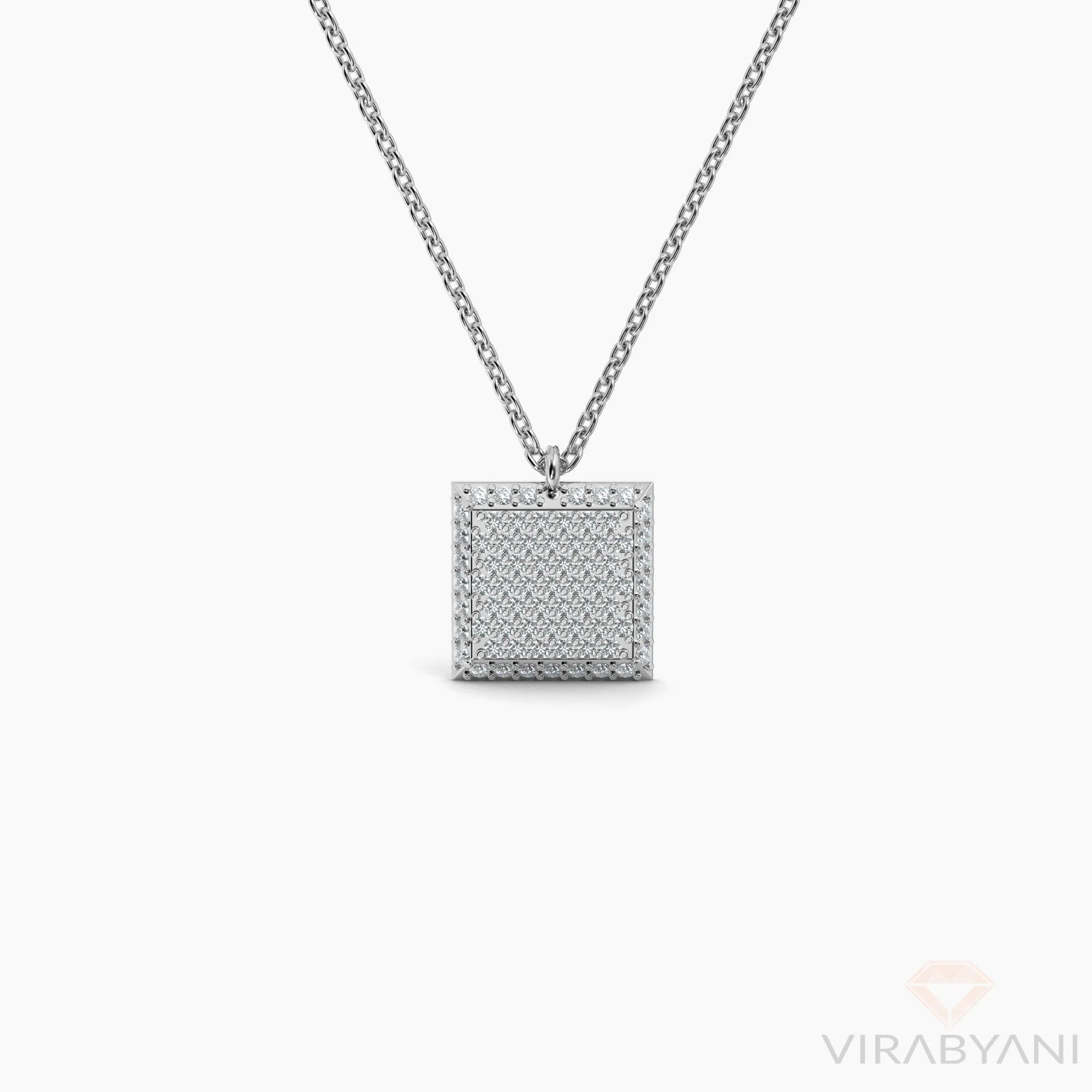 Square Shaped AMoré Pavé Necklace With 0.60 ct. Diamonds