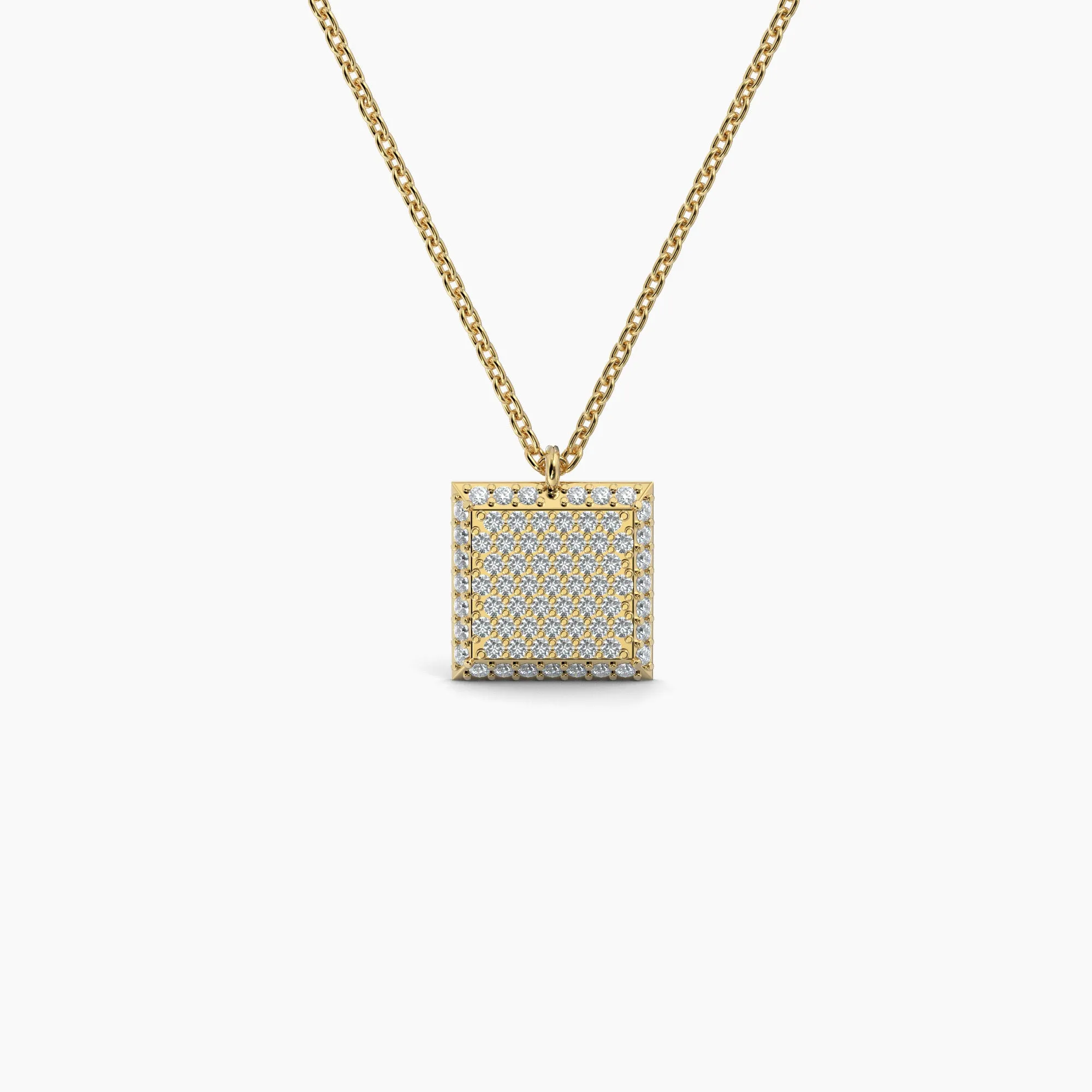 Square Shaped AMoré Pavé Necklace With 0.60 ct. Diamonds