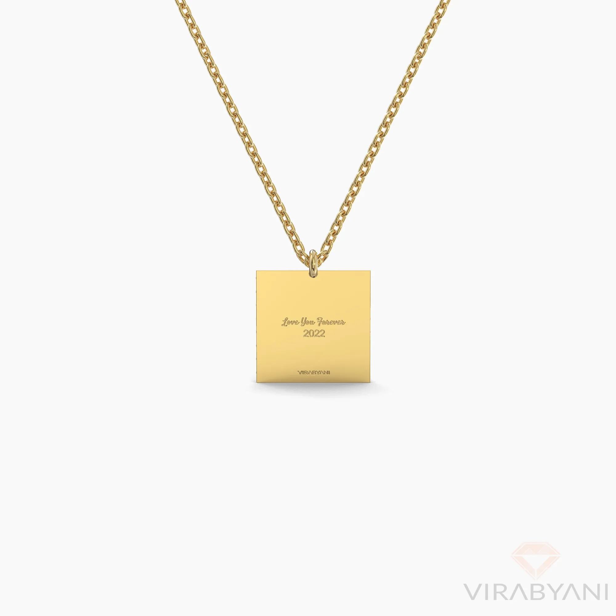 Square Shaped AMoré Pavé Necklace With 0.60 ct. Diamonds
