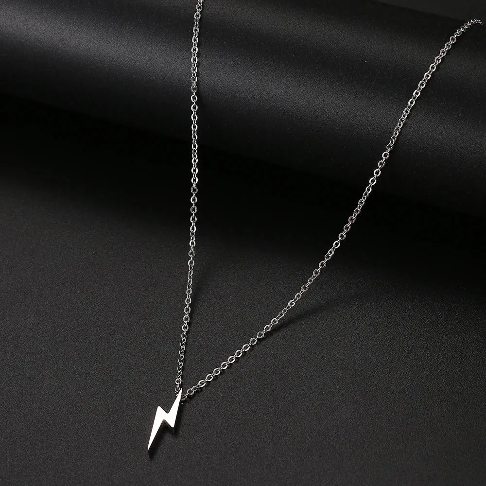 Stainless Steel Necklaces Minimalist Four-leaf Clover Geometric Style Fashion Chain Necklace for Women Collar Pendant Jewelry