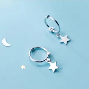 Stars Drop Huggies Earrings-SH023