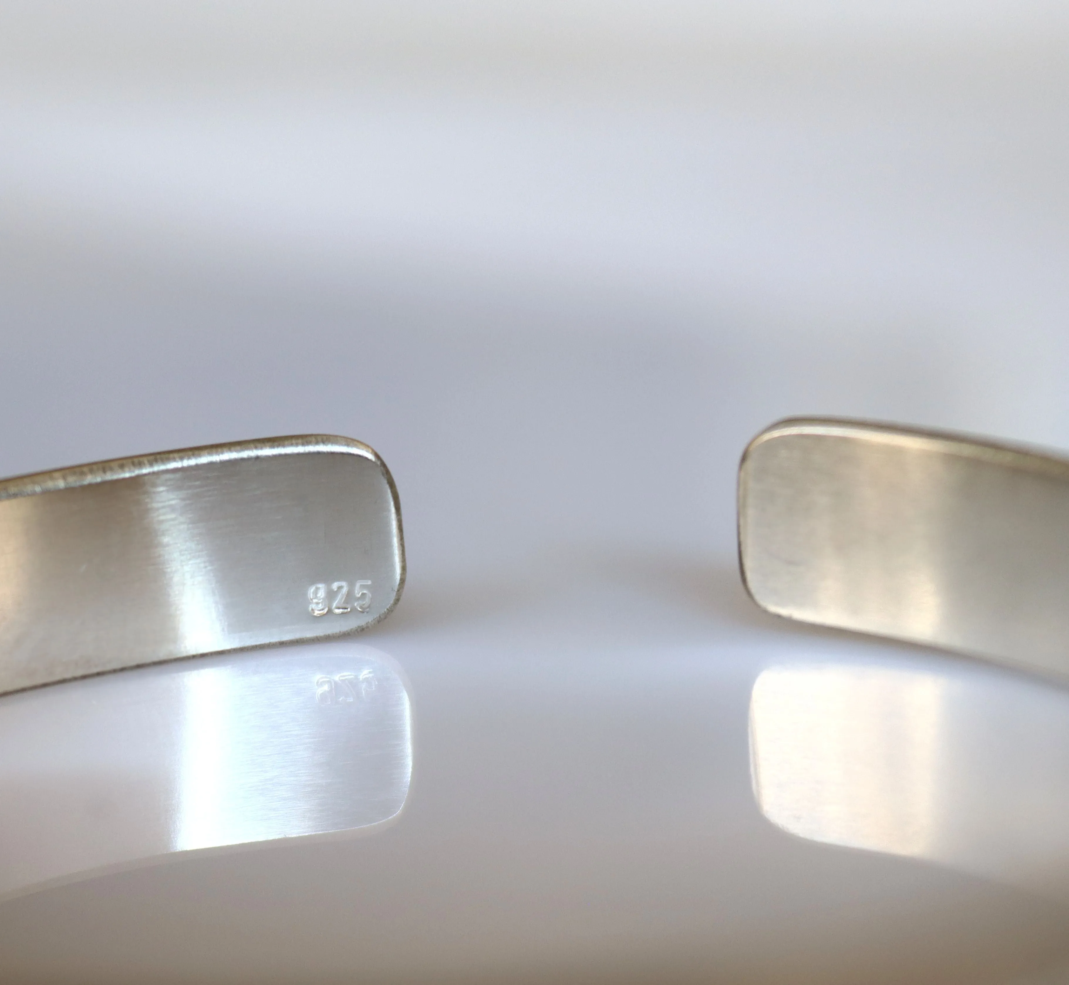 Sterling Silver Bangle for Women - Personalized Cuff bracelet