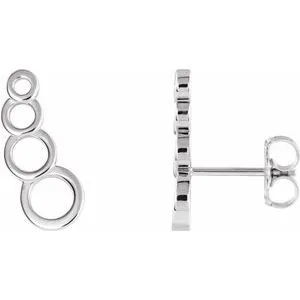 Sterling Silver Geometric Ear Climbers