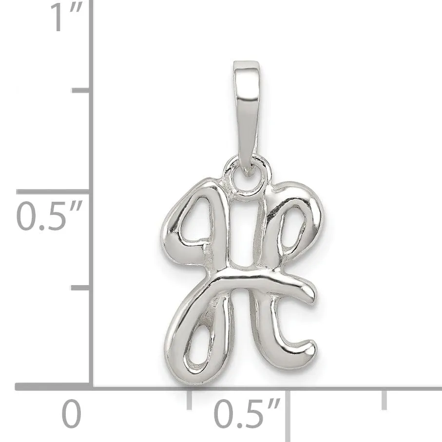 Sterling Silver Polished Initial H Pendant