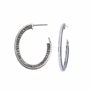 Sterling Silver Sagrada Passion Diamond Hoop Earrings