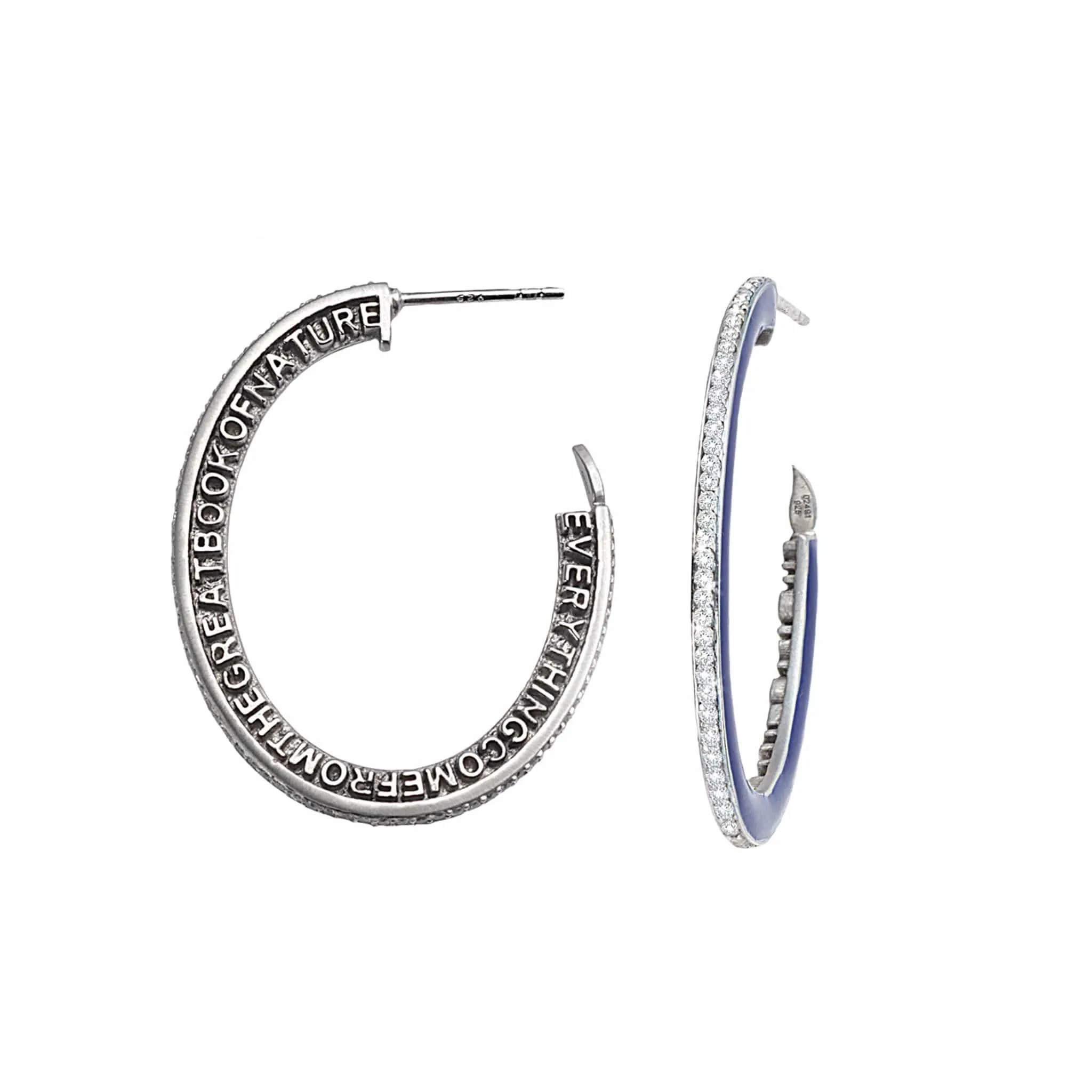 Sterling Silver Sagrada Passion Diamond Hoop Earrings